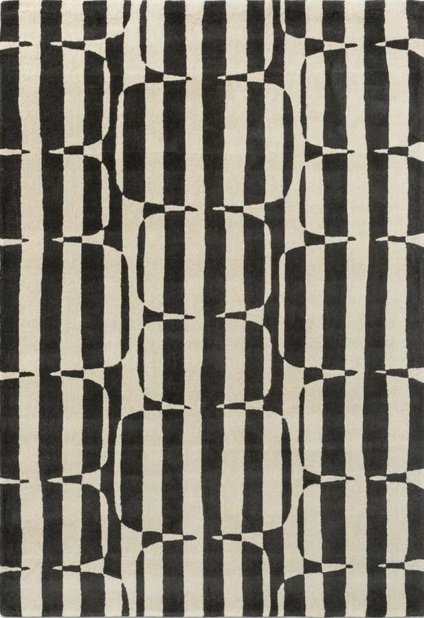 Scion Lohko Stripe Charcoal 123105 vloerkleed x 350 cm