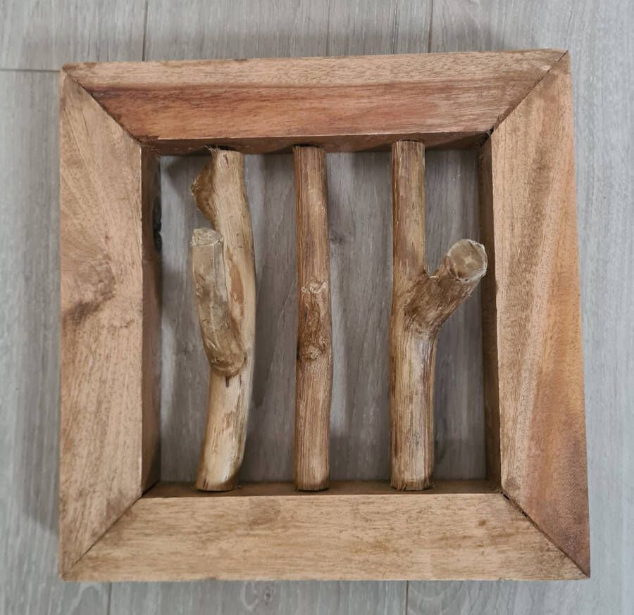 Scissor Mountains kapstok hout takken hardhout 3 haken