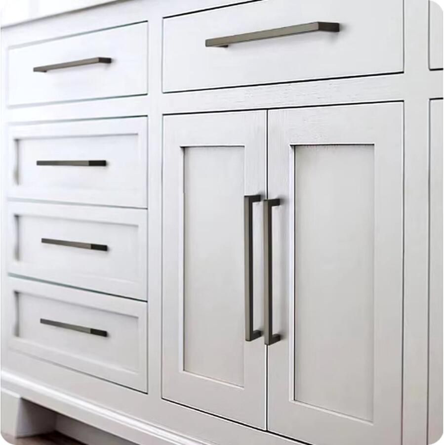 Scoby Vierkante Handgreep Kast- en Keukengreep 128 mm Furniture Handle Zwart