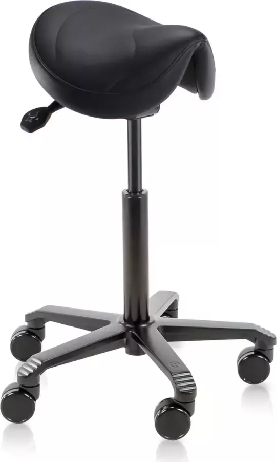 Score Amazone zadelkruk verstelbare zithoek kunstleer zwart onderstel en gasveer zeer hoog comfort 5 jaar garantie