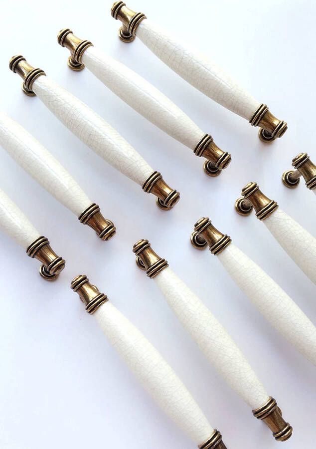 S.D.Maket 10 x meubelgrepen booggrepen meubelknoppen deurklink sets keramische meubelknop meubelgreep kastgrepen pech 128 mm (type 1)