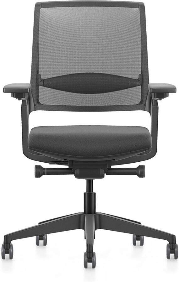 Se7en COMFORT LX005 – Ergonomische NPR Bureaustoel – Netbespanning – 4D Armleggers – Verstelbare Lendensteun – Zwart