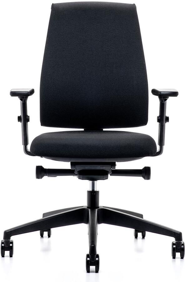 Se7en COMFORT LX111 – Ergonomische Bureaustoel – 2D Armleggers – Verstelbare Rugleuning – Zwart
