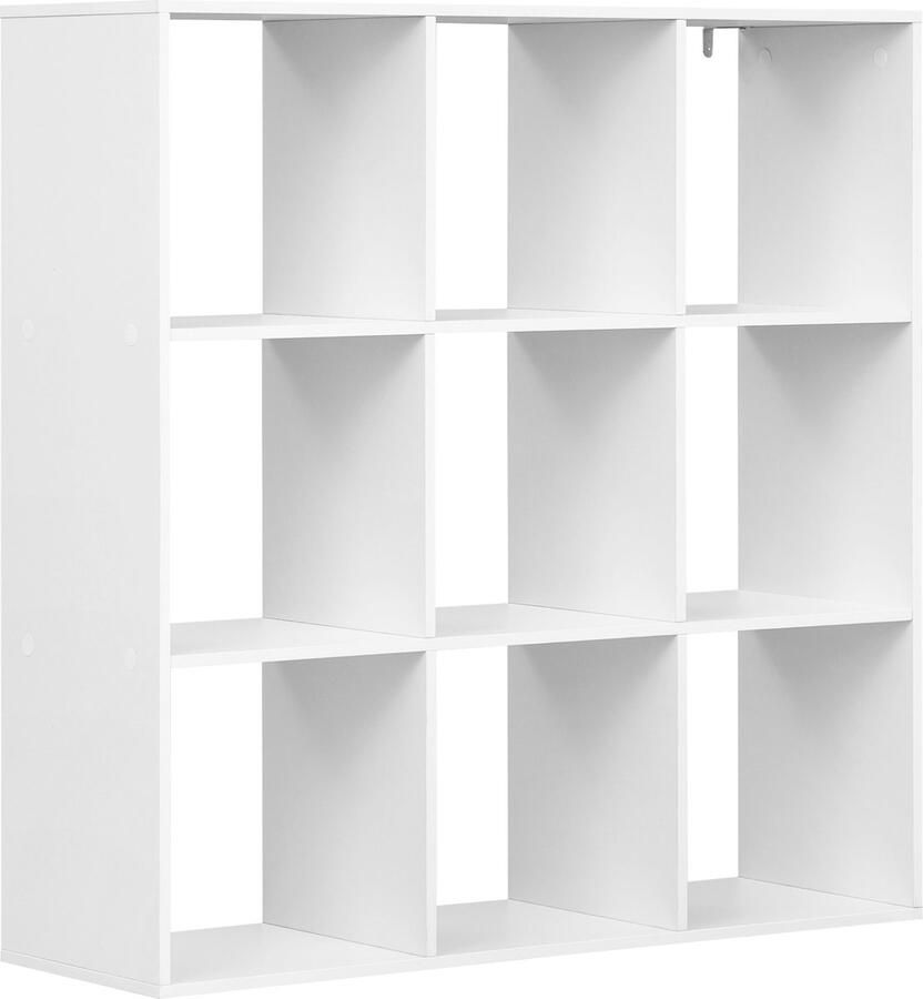 Seastone 9-Kubussen Boekenkast- 3-Laags Boekenplank Staande Opbergkast Organizer woonkamer kantoor slaapkamer 94x93x29 5 cm (B x H x D) Wit