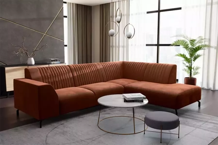 Geen merk Hoekbank Wooneiland Pabo U Velvet Beige matt Waterafstotend en vlekvrij Hoeksalon met bedfunctie en Dubbele opbergruimte Hoekzetels en Boxsprings bij zetelsenbedden.be - Foto 3