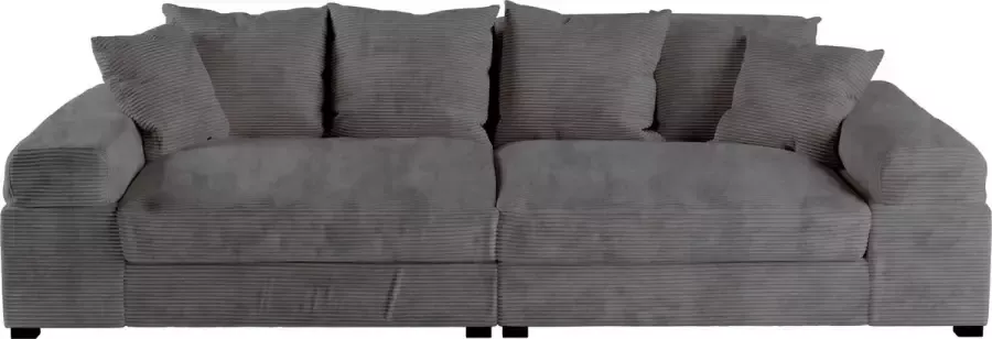 Seatsandbeds Zitbank Big sofa Fatguy Grijs Corduroy