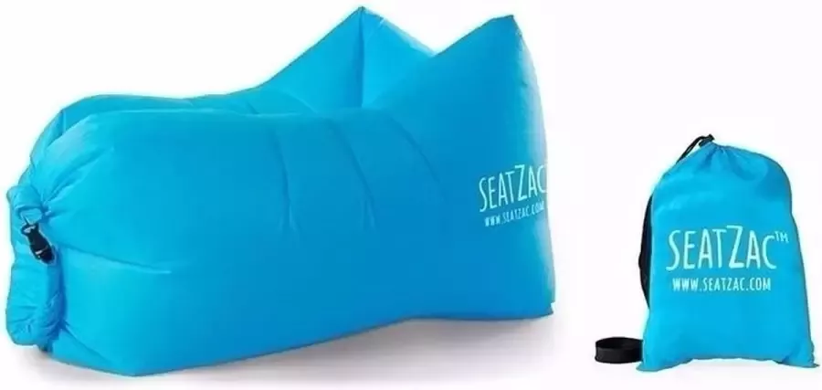 SeatZac Lazy zitzak lucht stoel in het blauw Luchtbed zak
