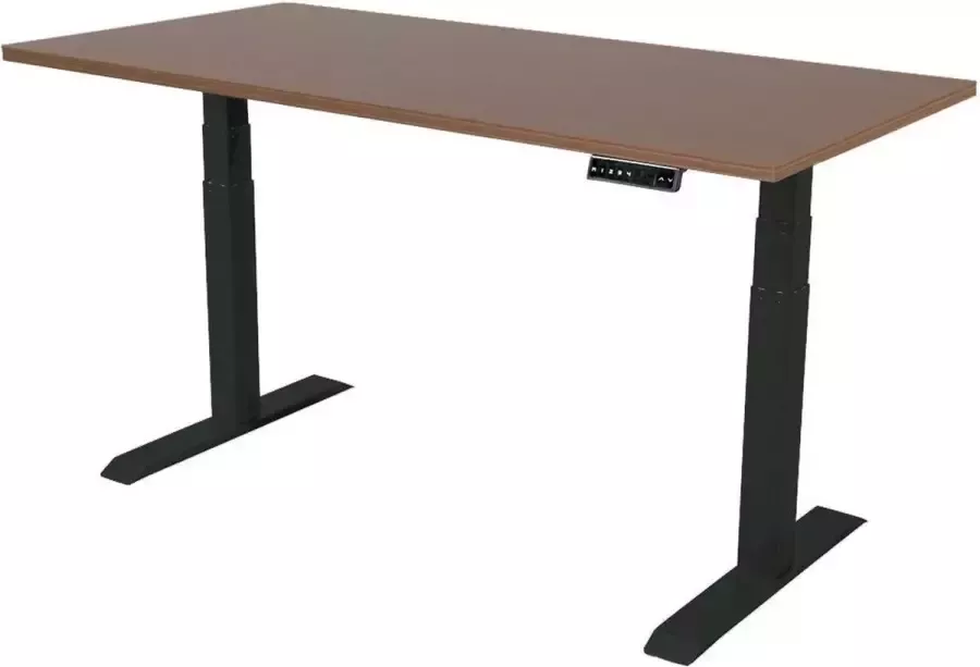 Sedero Elektrisch verstelbaar bureau 180x80 cm Dual motor Zwart met Donker eiken