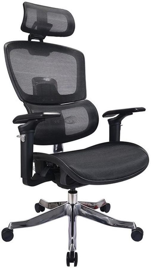 Sedero Ergonomische bureaustoel B10-Ergo Zwart 4D armleuningen Kantelbaar 3D Hoofdsteun ProjectPLUS