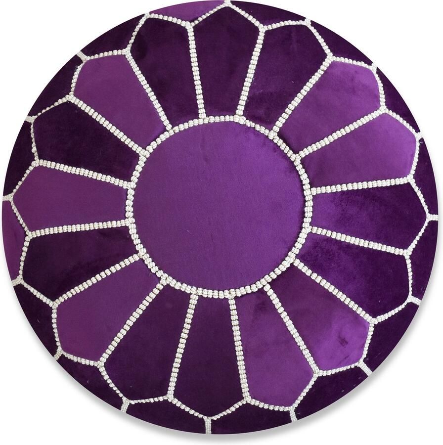 See The Good Velvet poef karamelbruin Ronde poef Fluwelen poef Handgemaakt en uniek Gevuld geleverd Ideaal voor je woon- slaap- of kinderkamer