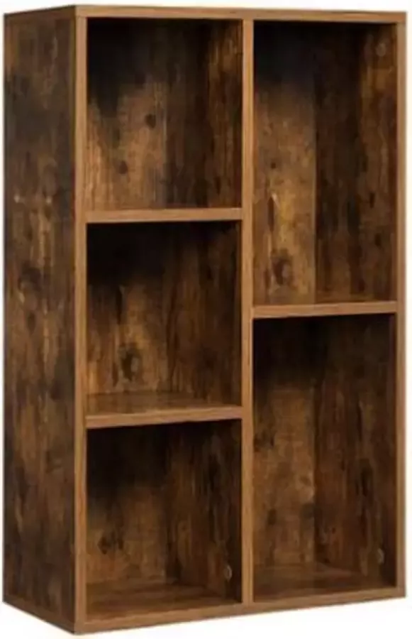 Segenn 's boekenkast met 5 vakken displayplank Bruin Vintage 50 x 80 x 24 cm