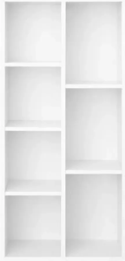 Segenn 's boekenkast met 7 vakken open staande plank -50 x 24 x 106 cm wit
