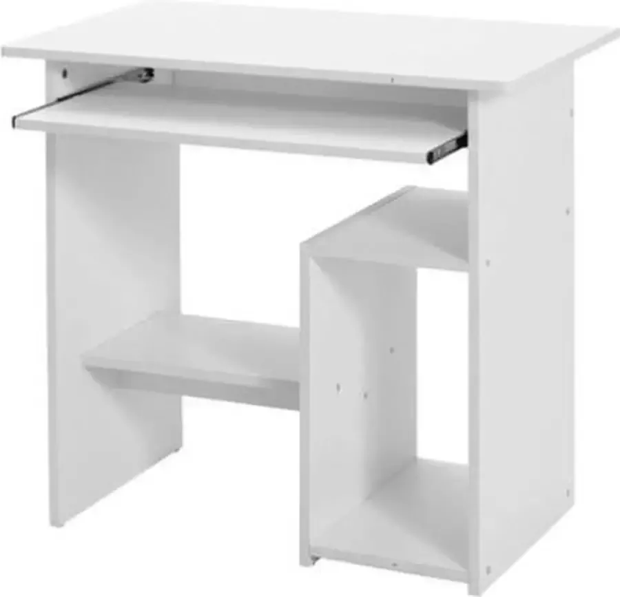 Segenn 's bureau Computertafel met uitschuifbaar toetsenbord tafel ruimtebesparend Eenvoudige montage 80 x 74 x 45 cm (B x H x D) Wit
