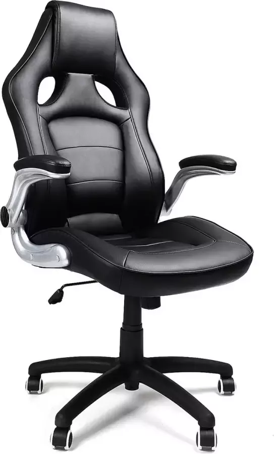 Segenn 's bureaustoel racestoel gaming stoel directiestoel draaistoel PU zwart
