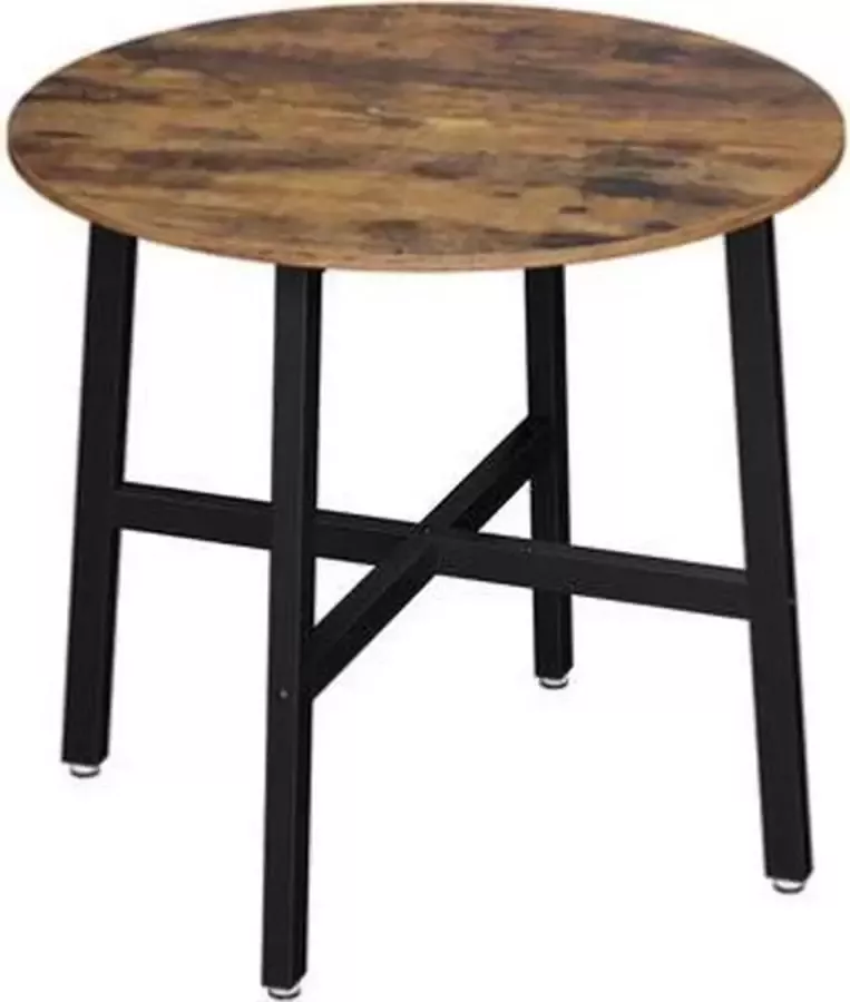 Segenn 's Capetown eettafel ronde tafel industrieel design bruin zwart 80 x 75 cm (Ø x H)