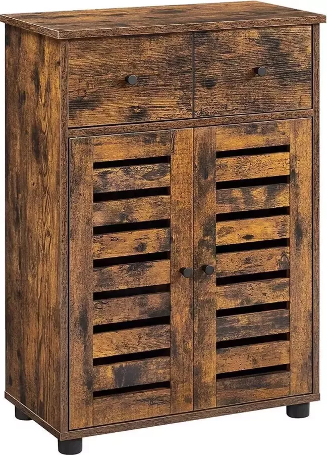 Segenn 's Dublin Dressoir Opbergkast Commode Kasten Badkamermeubel Verstelbare plank Vintage Bruin 60 x 30 x 82 cm