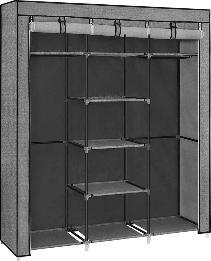 Segenn 's Kledingkast kledingrek Garderobe Kast met kledingstaven opvouwbaar 150 x 45 x 175 cm