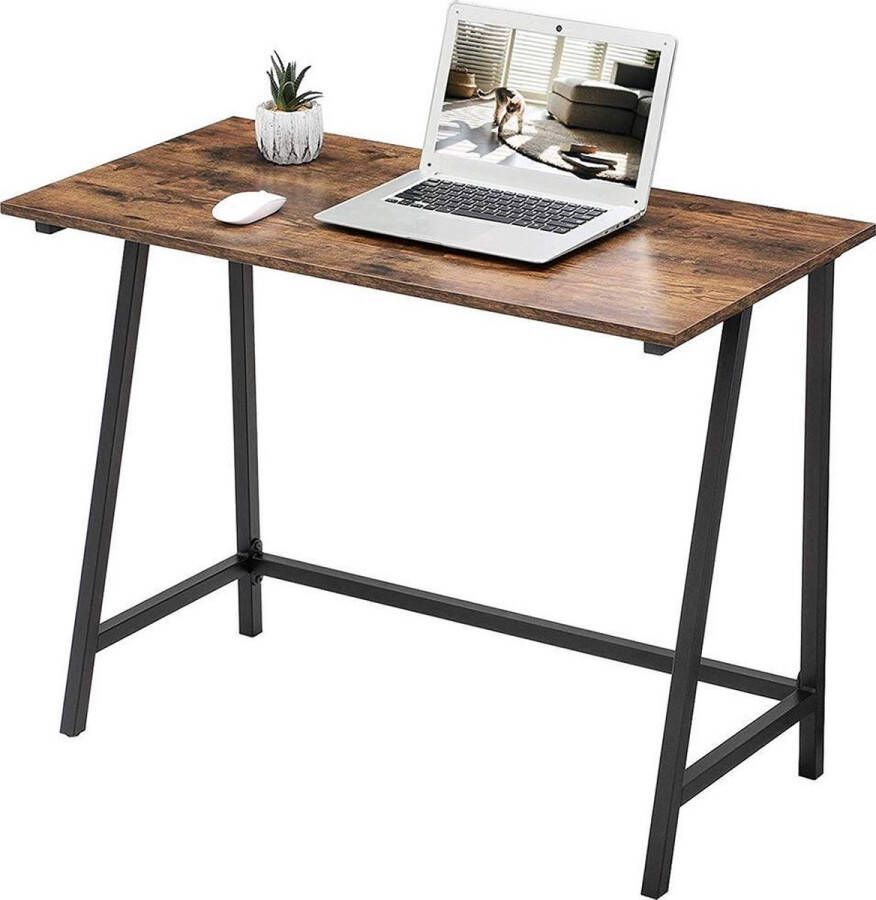 Segenn 's Michigan Bureau Tafel 100 x 50 x 75 cm Stevig Frame industrieel vintage bruin-zwart