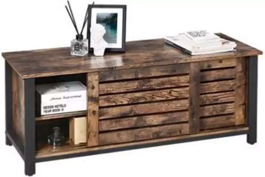 Segenn 's Norway Tv kast Tv Lowboard Tv tafel Industrieel design meubel Vintage Bruin 110 x 40 x 45