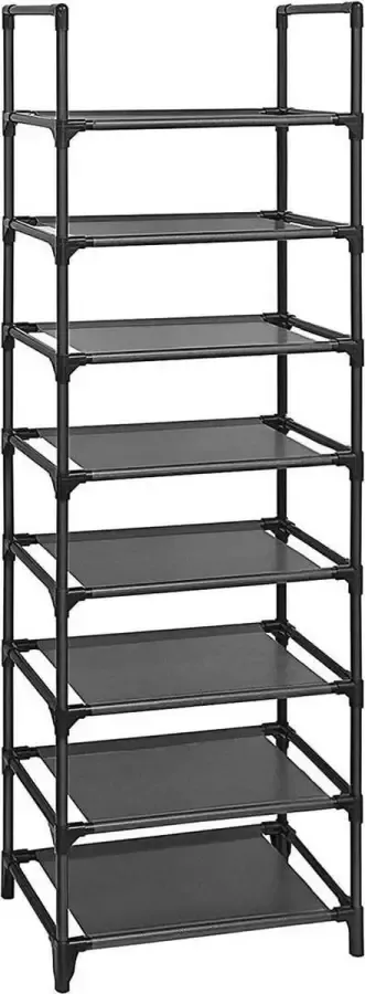 Segenn 's Schoenenrek Met 8 planken SchoenenKast Schoenenopberger Metalen frame voor 16-20 paar schoenen 46 x 28 x 145 cm