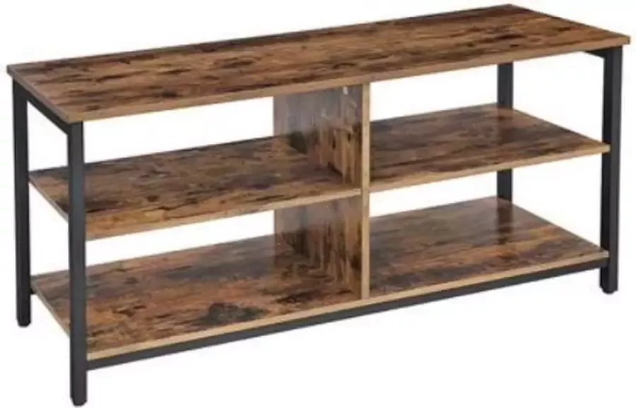 Segenn 's tv meubel- tv kast tv-tafel- tv-plank- lowboard met 4 plankniveaus- bruin