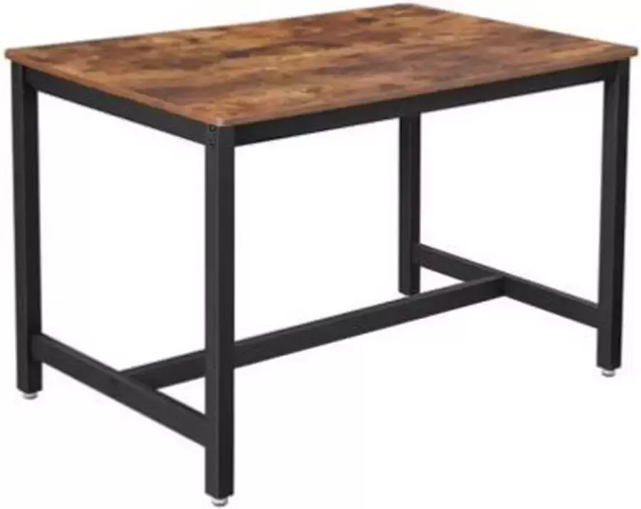 Segenn 's XXL Eettafel voor 4 personen Keukentafel Industriële Tafel Eetkamertafel Rustic Bruin 120 x 75 x 75 cm