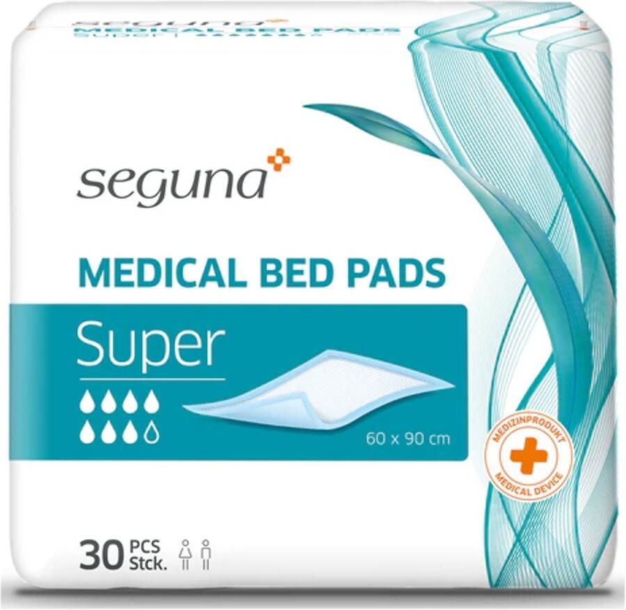 Seguna Medical Bed Pads Super 60 x 90 cm 1 paquet de 30 protections