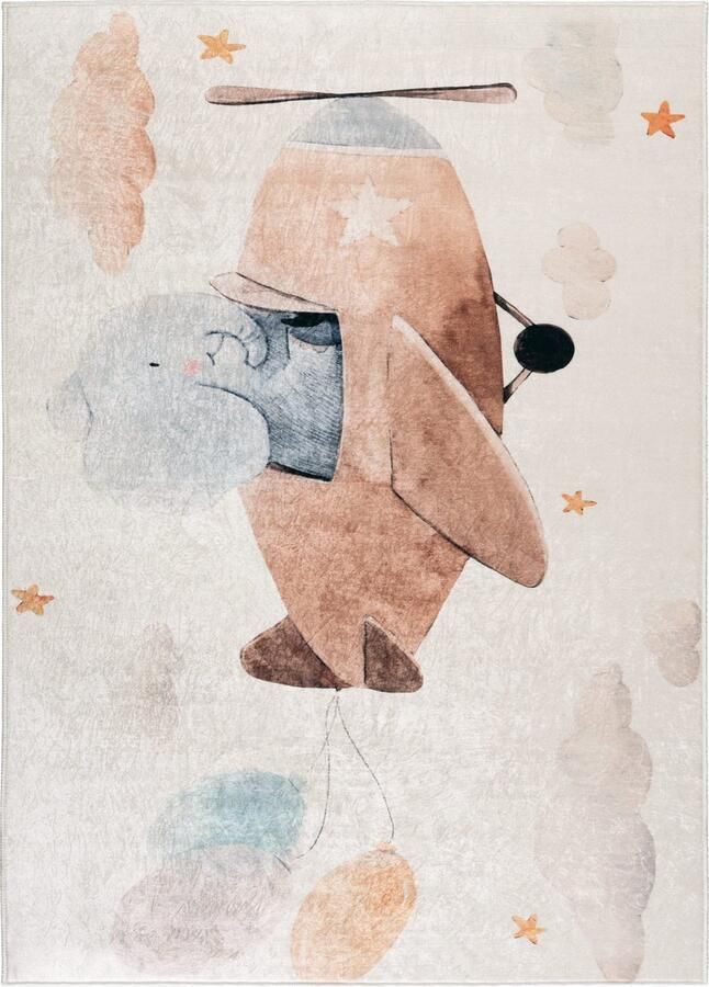 Salery Home Vloerkleed moderne wasbaar zachte microvezel keuken badkamer kinderkamer studeerkamer en woonkamer tapijt beige- 120x170