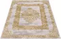 Salery Home Vloerkleed- modern laagpolig vloerkleed tapijtenloods Lara goud geodriehoek patroon 120x170 cm - Thumbnail 1