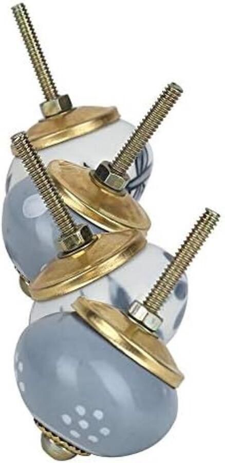 Selbro 6 stuks Deurknoppen Kast Knop Drawer Pull Ronde handvatten Vintage Keramische Knoppen voor Deuren Drawers Lockers Without Key Hole