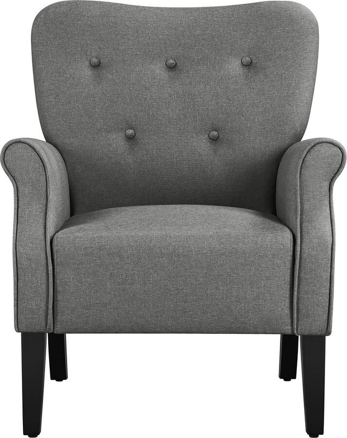 Selbro Comfortabele En Stijlvolle Enkelvoudige Fauteuil Met Houten Poten En Armleuningen Voor Ruimtes