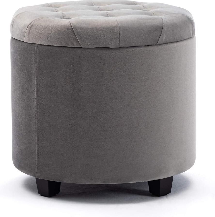 Selbro Comfortabele Opbergkruk met Elegante Fluwelen Afwerking en Veelzijdig Gebruik