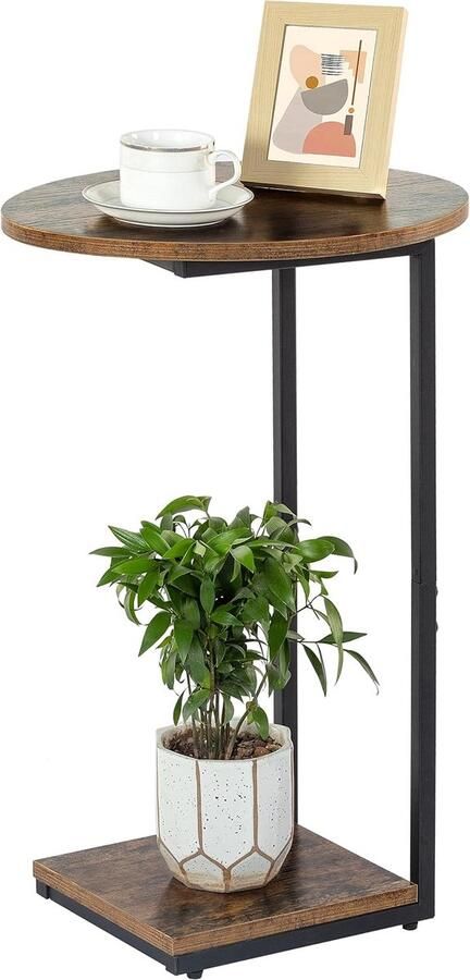 Selbro Compacte Inklapbare Bijzettafel met Opbergtas voor Woonkamer en Kantoor - Foto 2