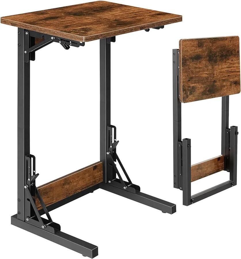 Selbro Compacte Inklapbare Bijzettafel met Opbergtas voor Woonkamer en Kantoor