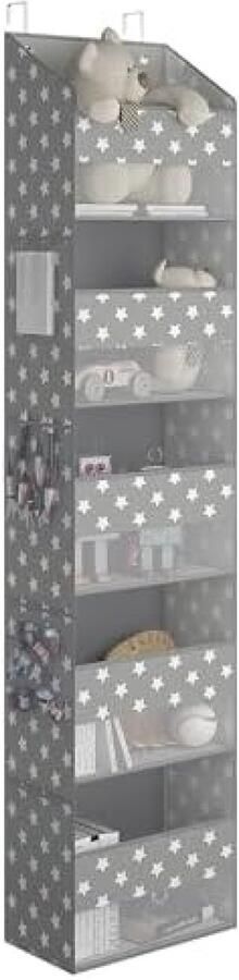 Selbro Deurhanger Organizer met 5 Vakken en Sterrenpatroon Hangende Opbergoplossing voor Babyartikelen Baden en Meer