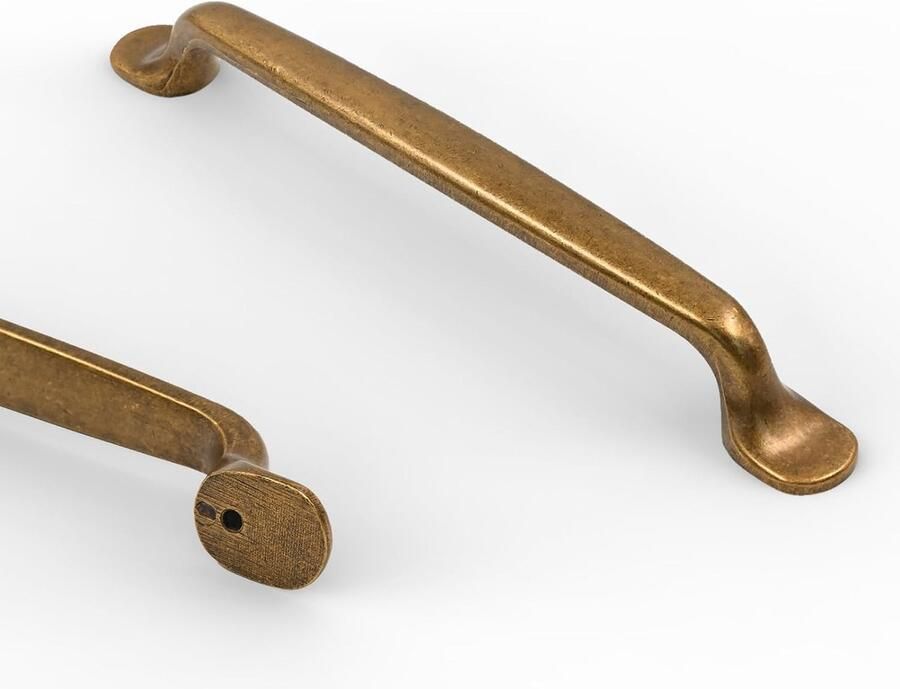 Selbro Elegante Set van 10 Metalen Kast- en Ladegrepen in Antiek Messing met 160 mm Gatafstand