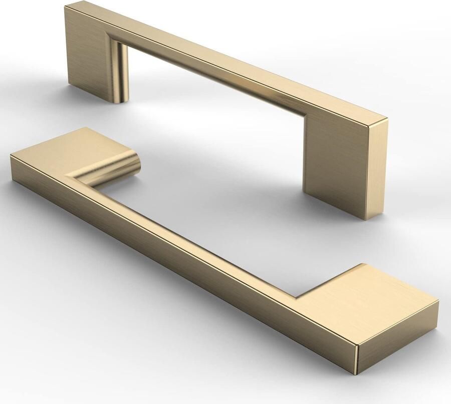 Selbro Elegante Set van 5 Gouden Handgrepen voor Kasten en Keukens Gatafstand 96 mm