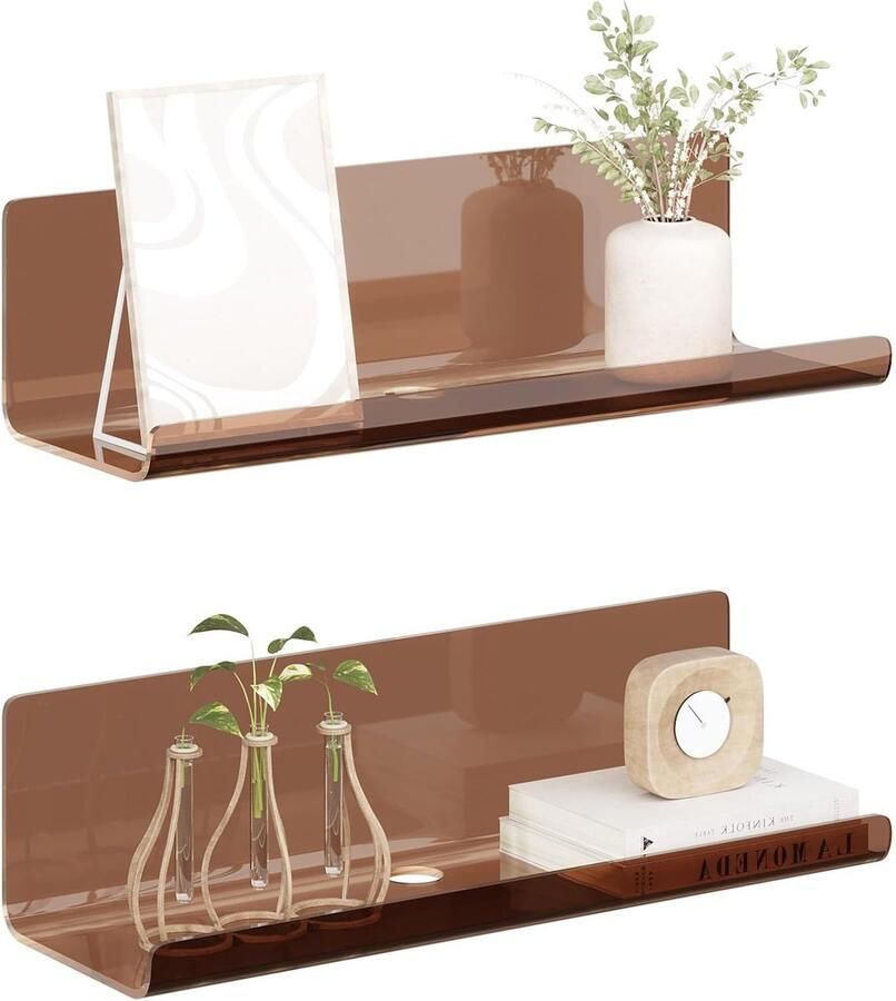 Selbro Geen Boorgaten Nodig: Set van 2 Zwevende Wandplanken met Kabelmanagement