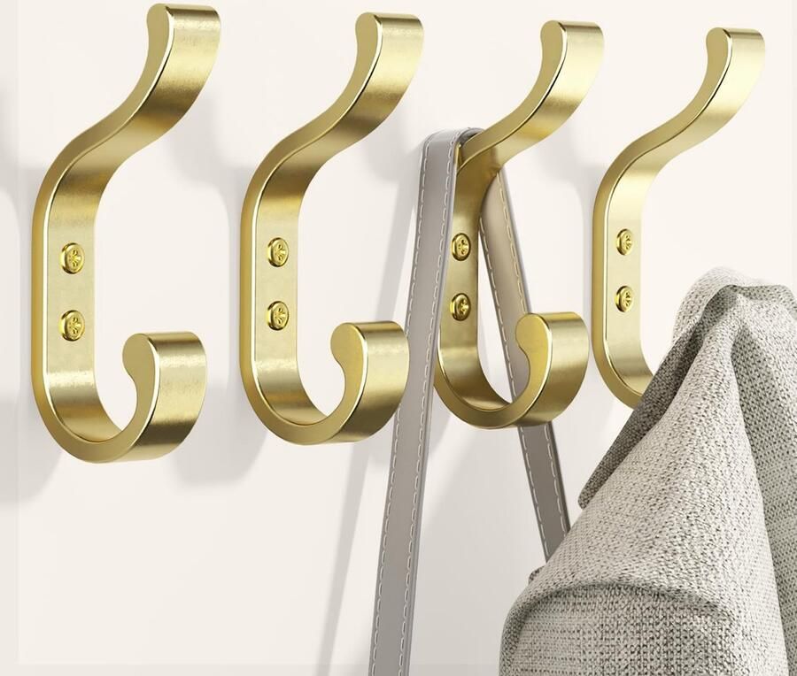 Selbro Gouden Wandgarderobehaken voor Multifunctioneel Gebruik en Eenvoudige Wandmontage
