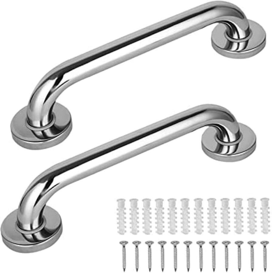Selbro Handgreep Douche 2 Stuks Veiligheidshandgrepen voor Badkamer Toilet Trap en Keuken Roestvrij Staal 40 cm Lengte
