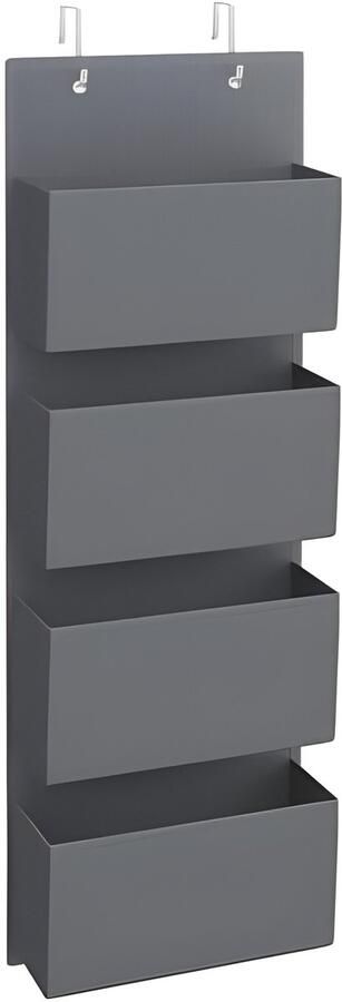 Selbro Hangende organizer met 4 vakken deurophanging voor slaapkamer kantoor kinderkamer grijs 33 5 x 12 x 100 cm