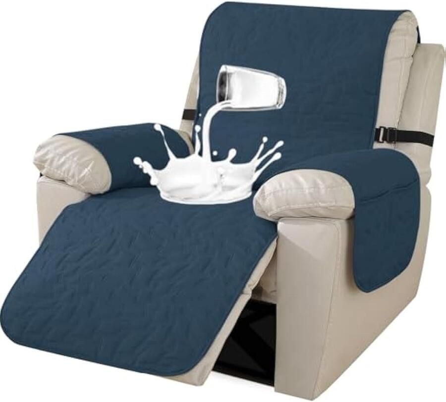 Selbro Hoes Voor Fauteuil Relax Fauteuieschermer Stoeeschermer Voor Televisiestoel Fauteuil Hoes Waterdicht Bankhoes Voor Fauteuil Hoes Voor Relaxstoel (1 Plaats Berlijns Blauw)