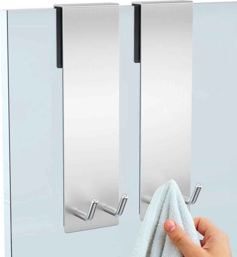 Selbro Innovatieve RVS Handdoekhouders voor Badkamer en Radiatoren zonder Boren Praktisch en Roestvrij