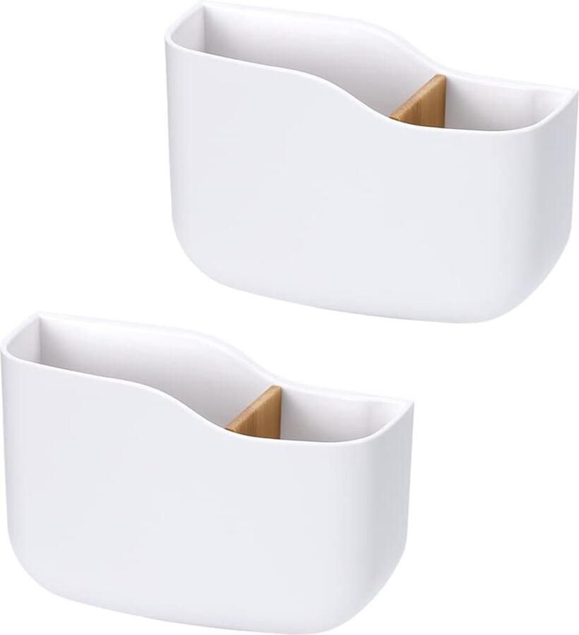 Selbro Innovatieve Zelfklevende Wandhouder voor Afstandsbedieningen en Apparaten Set van 2 Elegant Ivoorwit