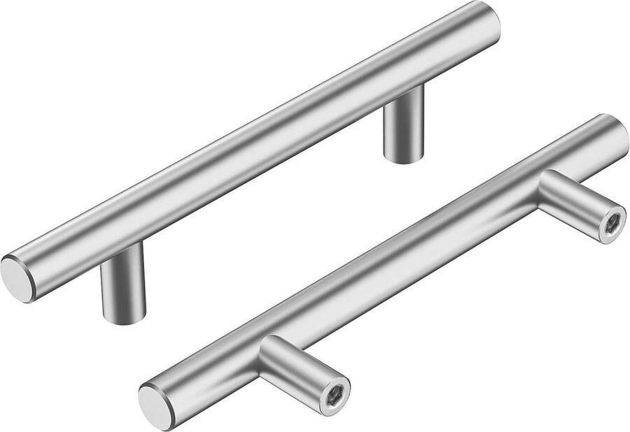 Selbro Kastdeurgrepen in Modern T-Bar Design van Hoogwaardig Roestvrij Staal Set van 10 Stuks