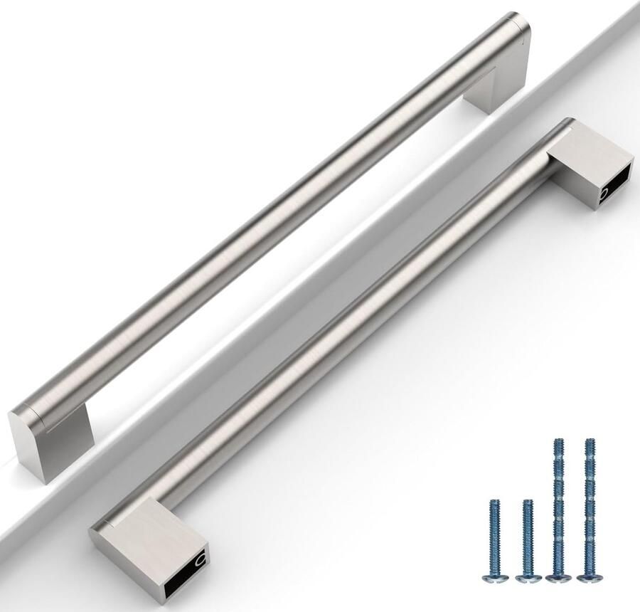 Selbro Kastgrepen Set van 10 Stuks in Geborsteld Nikkel voor Keuken en Meubels