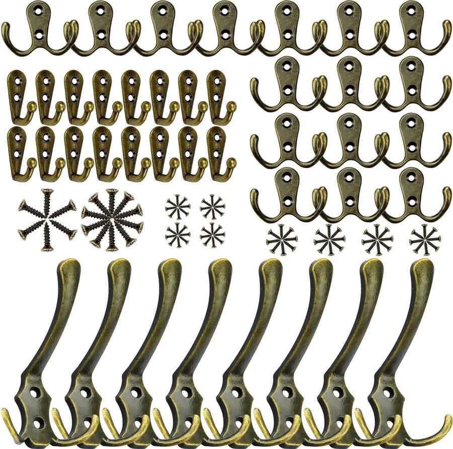 Selbro Klassieke Wandhaken Set van 40 Stuks voor Ruimtes in Huis