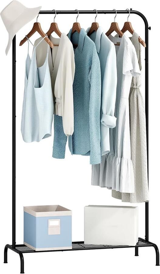 Selbro Kledingrek met Verstelbare Hoogte en Opbergruimte voor Alle Kledingstukken