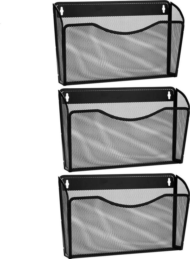 Selbro Metalen Wandgemonteerde Document Organizerset voor Kantoor en Thuis 3 Stuks
