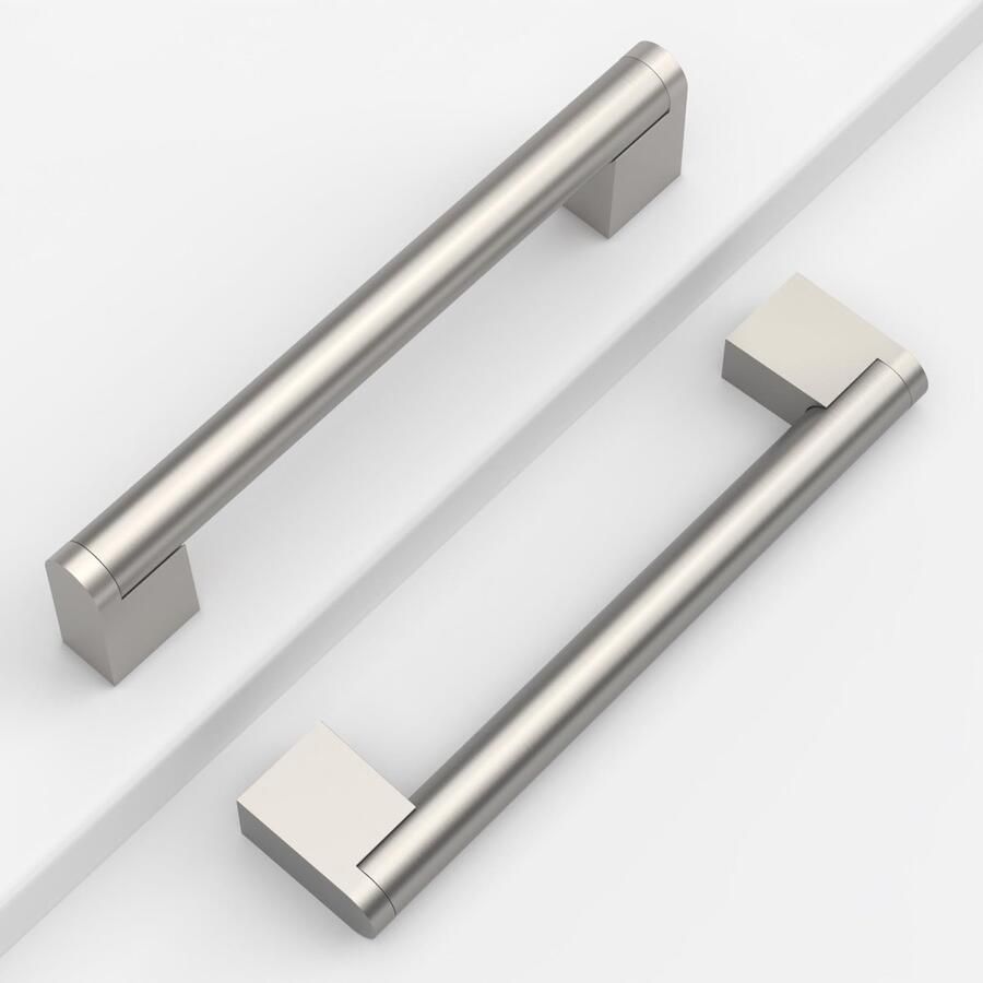 Selbro Moderne Geborsteld Nikkel Meubelgrepen Set van 10 Stuks voor Toepassingen